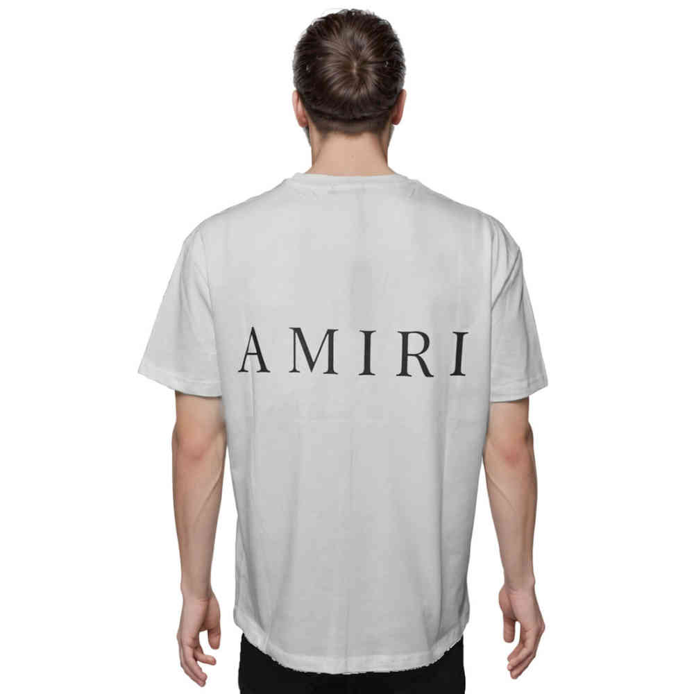 Amiri Logo-patch White Premium Quality T-shirt-thumb-1