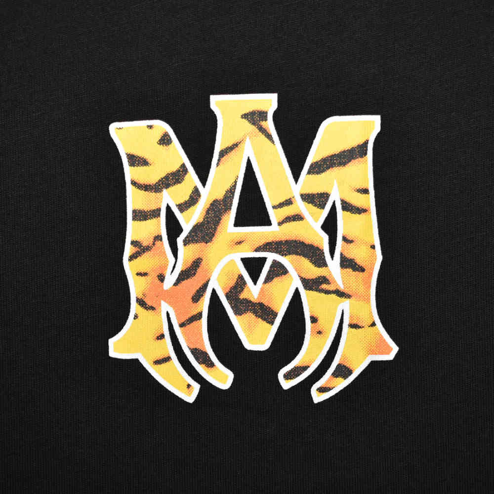 Amiri Black Premium Bandana Logo Cotton T-shirt-3