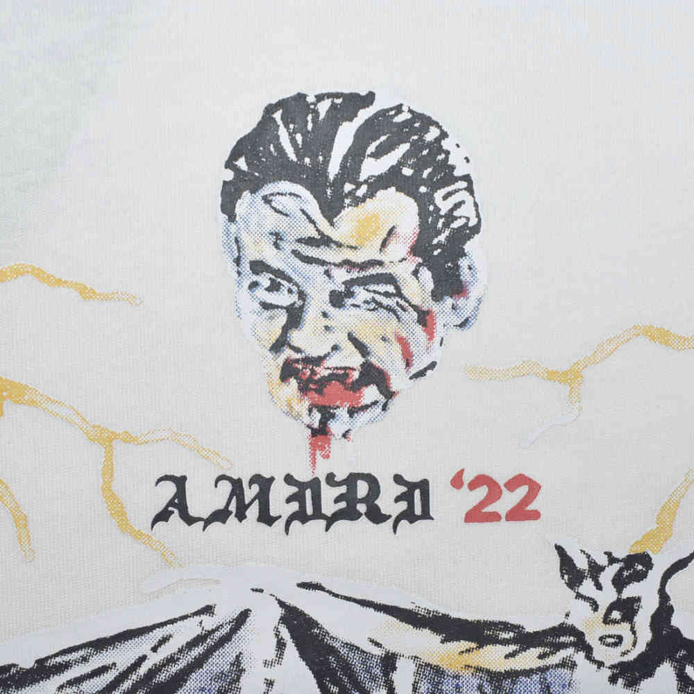 Amiri X Wes Lang Blood Printed White T-shirt-3