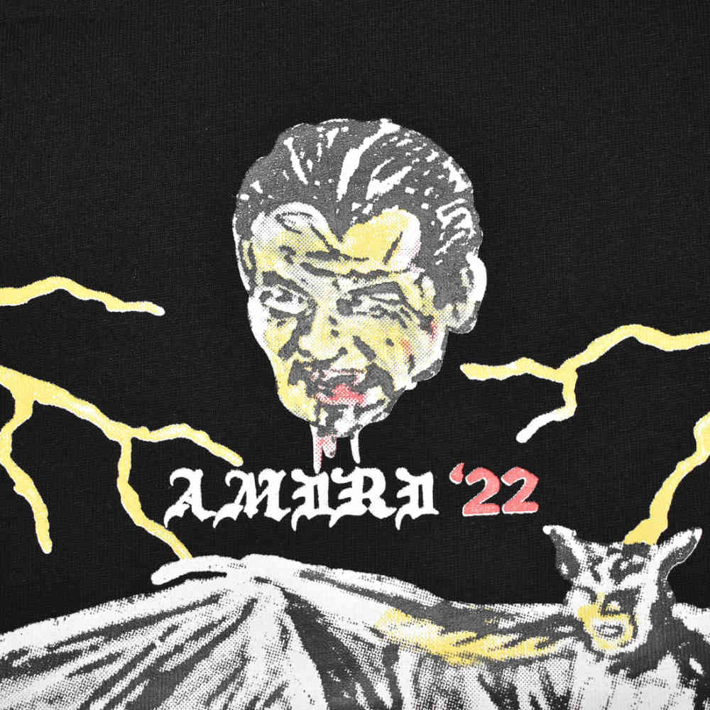Amiri X Wes Lang Blood Printed Black T-shirt-3