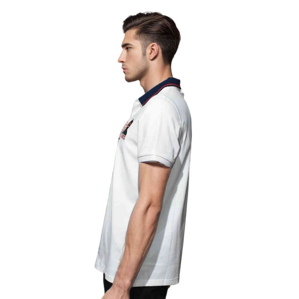 Gucci Strawberry Embroidered White Polo T-shirt-2