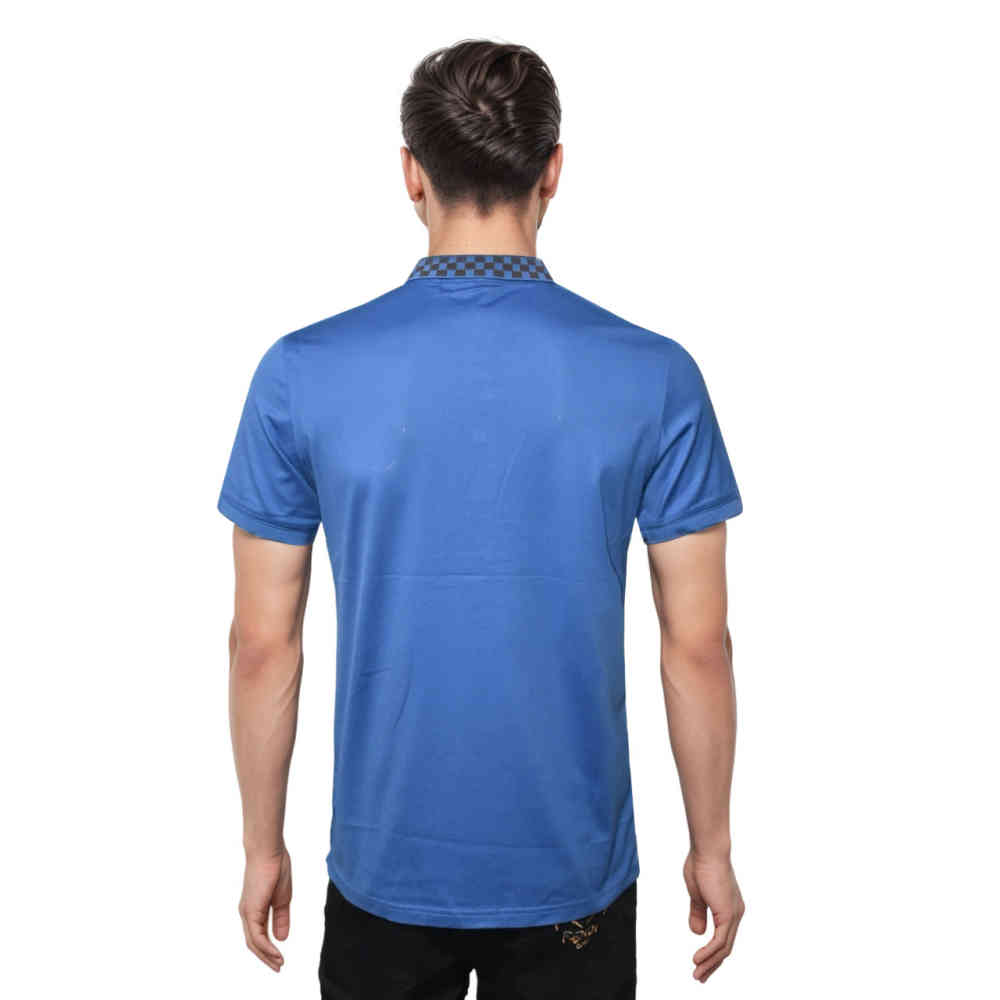 Louis Vuitton Logo Print Blue Premium Quality Polo Tees-1
