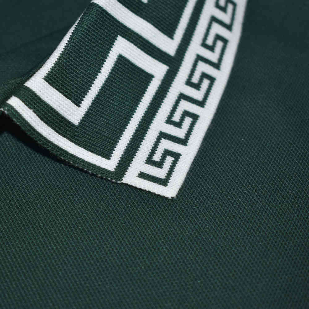 Versace Embroidered logo Green Premium Polo T-shirt-thumb-4