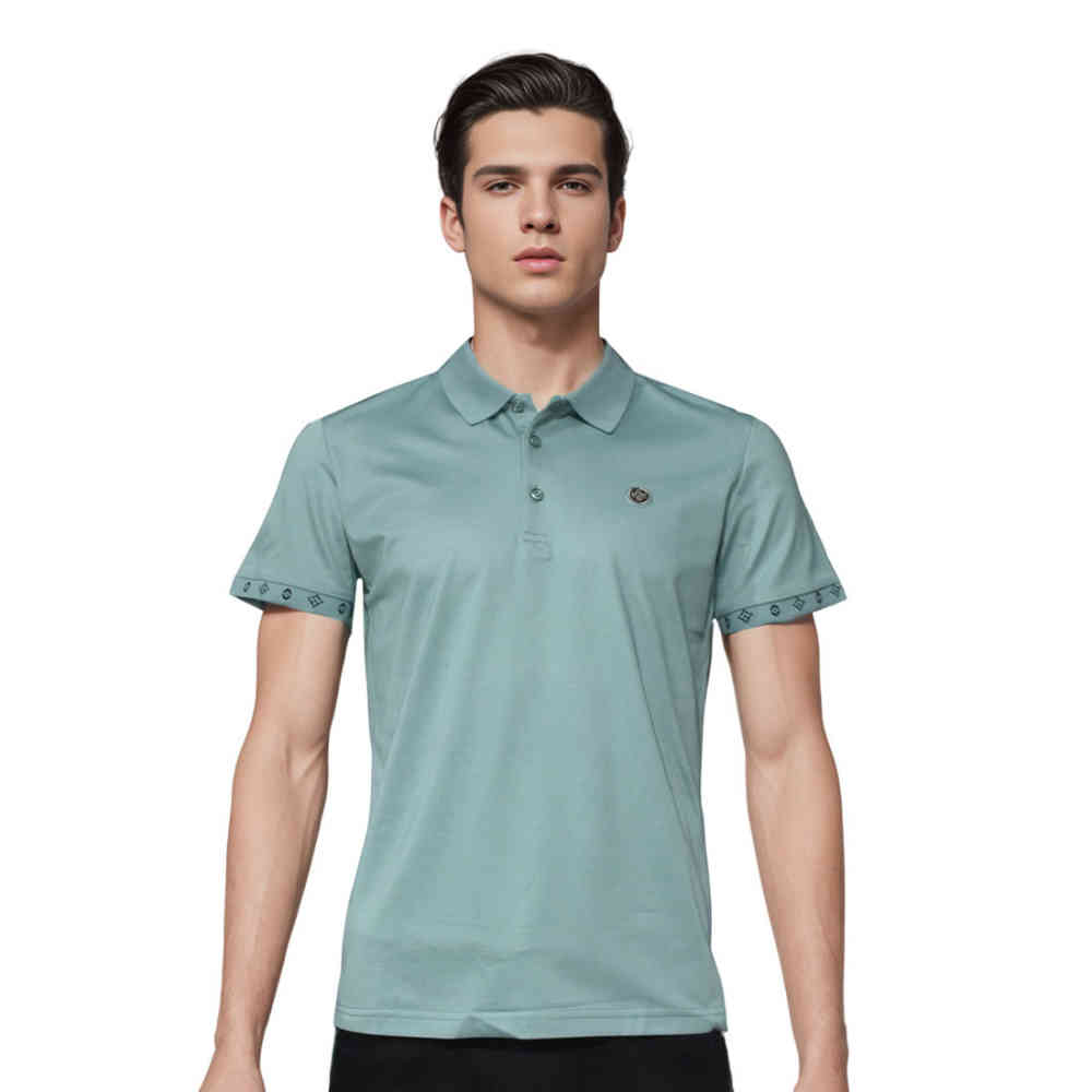 Green Louis Vuitton Navy Blue Premium Quality Polo T-shirt