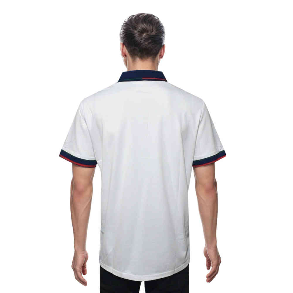 Gucci White Embroidered logo Premium T-shirt-thumb-1