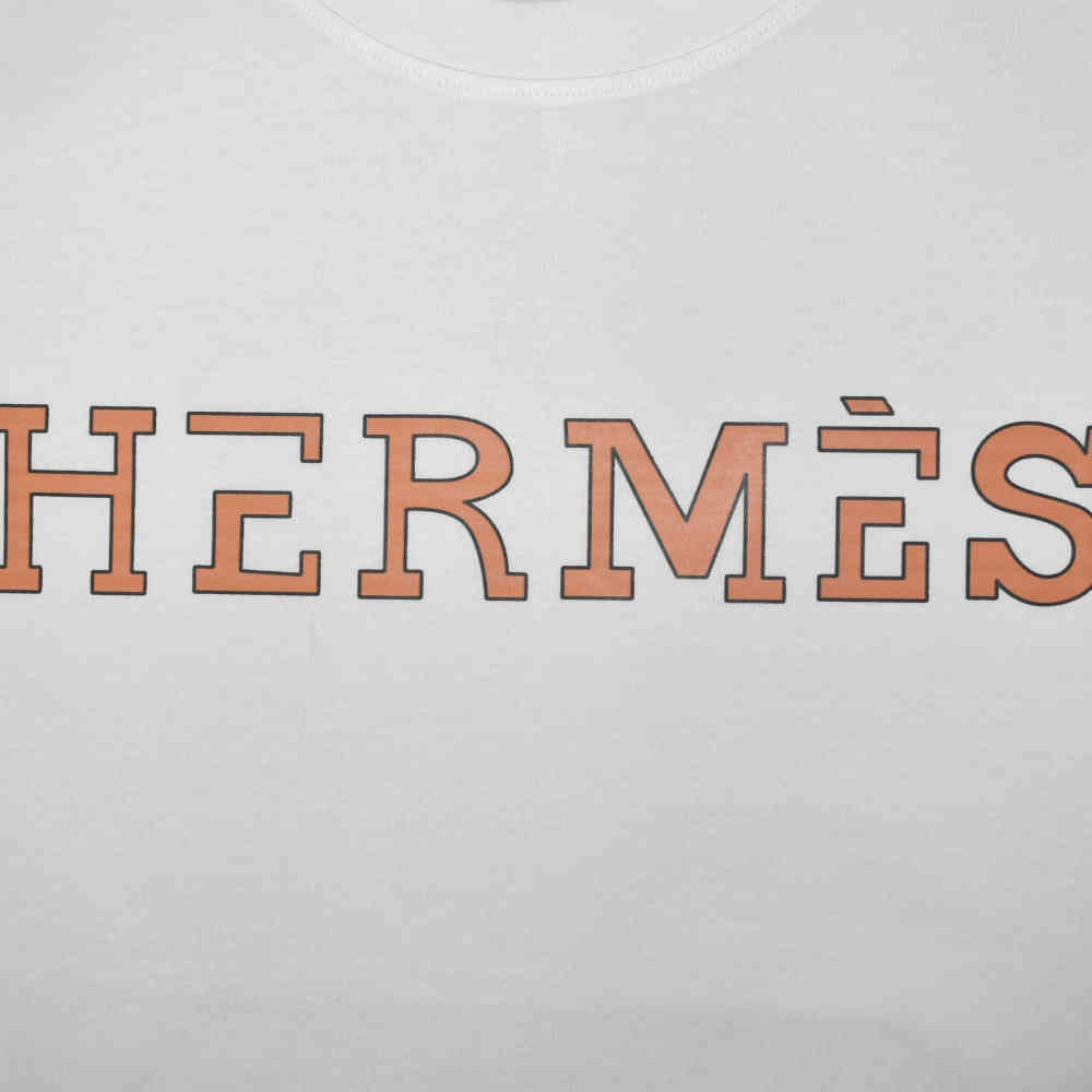 Hermes Paris White Round Neck Premium T-shirt-thumb-4
