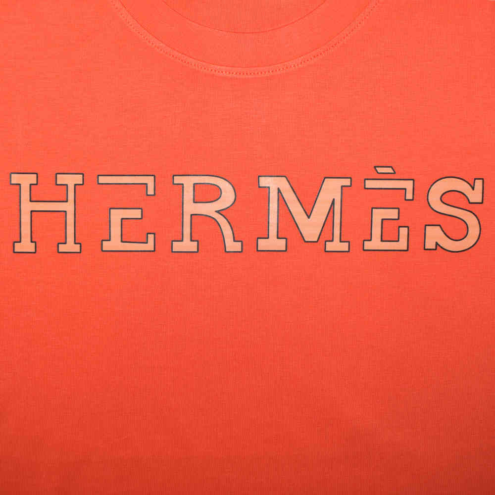 Hermes Paris Orange Round Neck Premium T-shirt-thumb-4