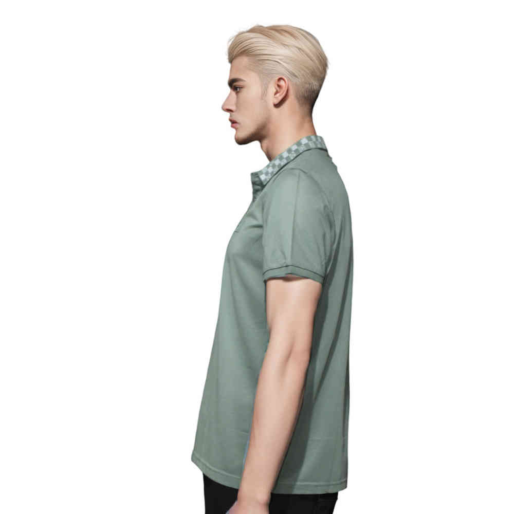 Louis Vuitton Green Embroidery Logo Premium Polo T-shirt-2
