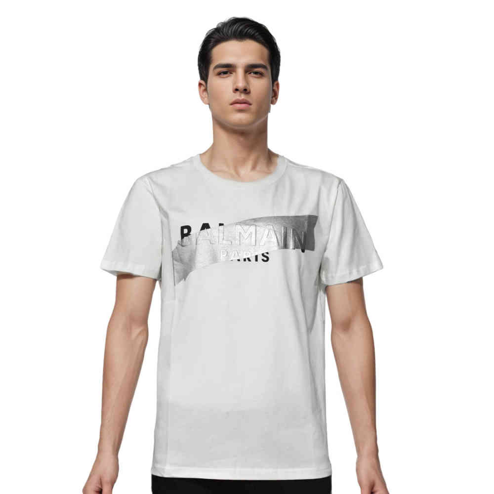 White Balmain Paris Black Premium Quality Tees