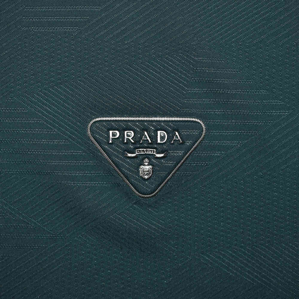 Prada Dark Teal Blue Premium Quality Polo Tees-thumb-3
