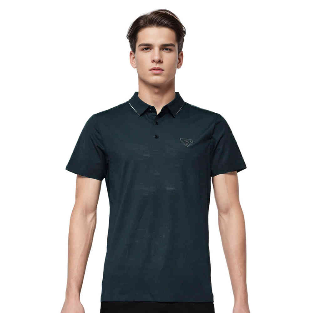 Dark Teal Blue Prada Blue Premium Quality Polo Tees