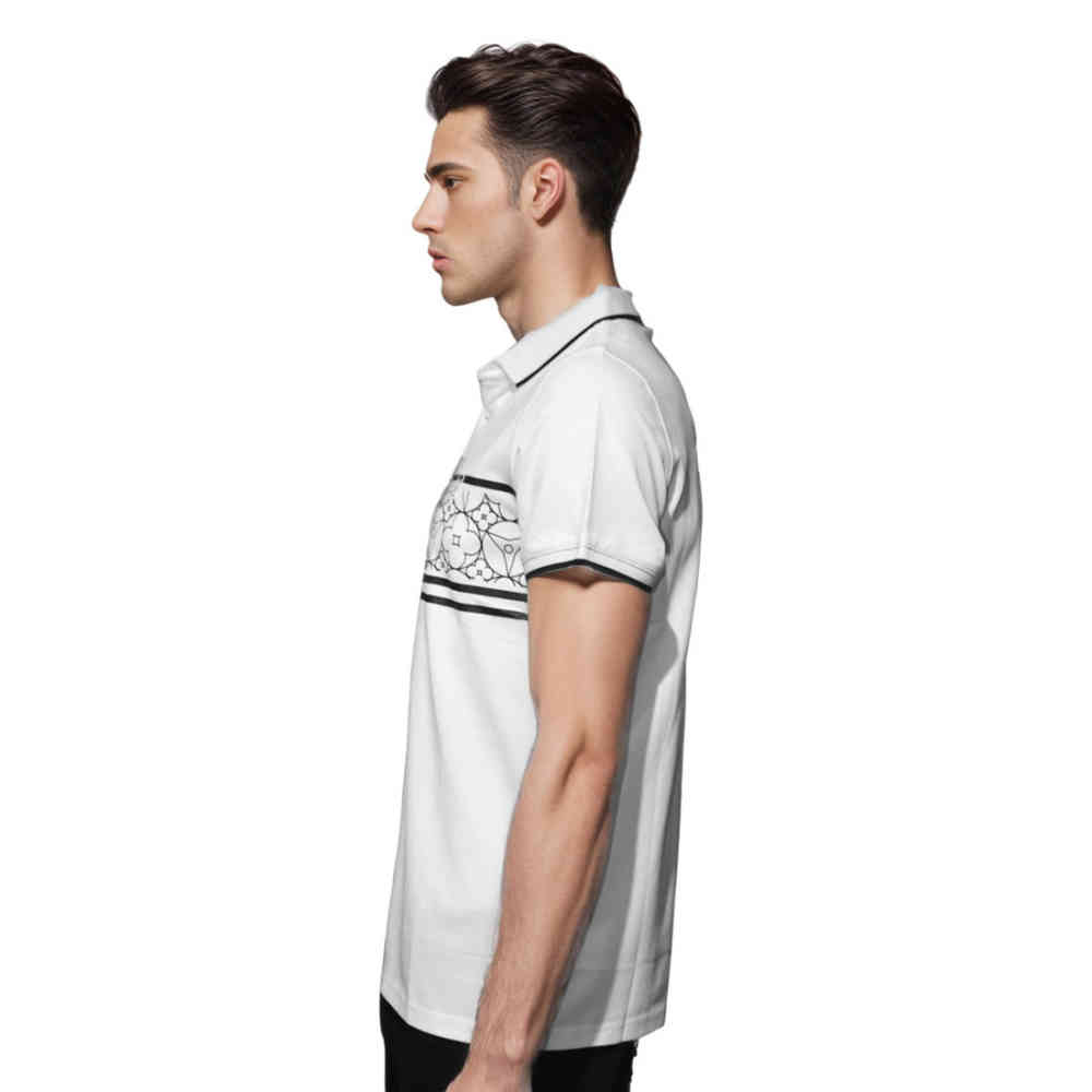 Louis Vuitton White Premium Quality Polo Tees-2
