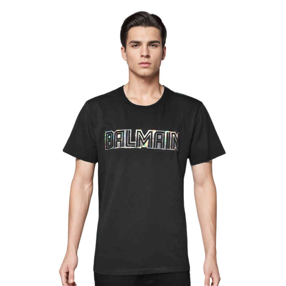 Black Balmain Paris White Premium Quality Tees