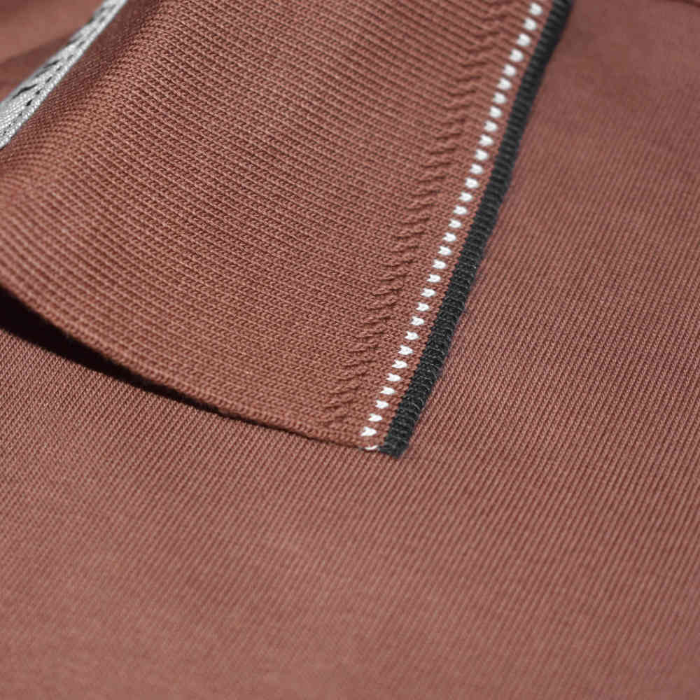 Prada Brown Embroidery Logo Premium Polo T-shirt-4