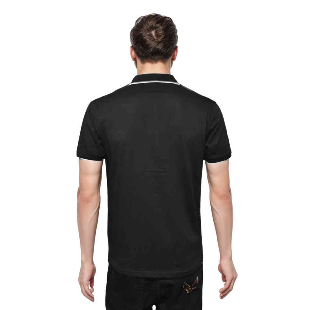 Prada Black Embroidery Logo Premium Polo T-shirt-1