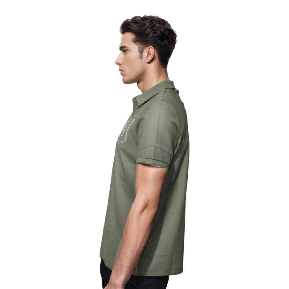 Brunello Cucinelli Green Embroidery Premium Polo T-shirt-2