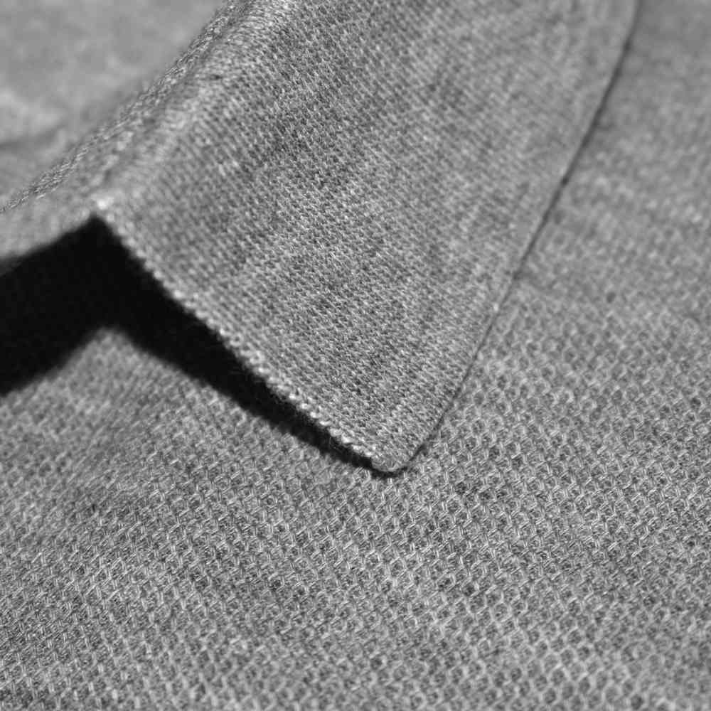 Brunello Cucinelli Grey Embroidery Premium Polo T-shirt-4
