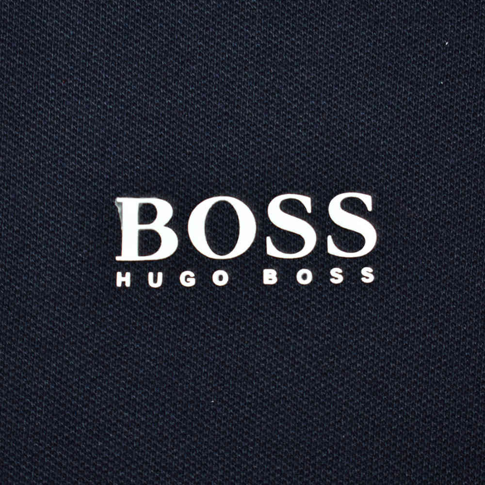 BOSS Navy Blue Embroidery Logo Premium Luxury Polo T-shirt-3