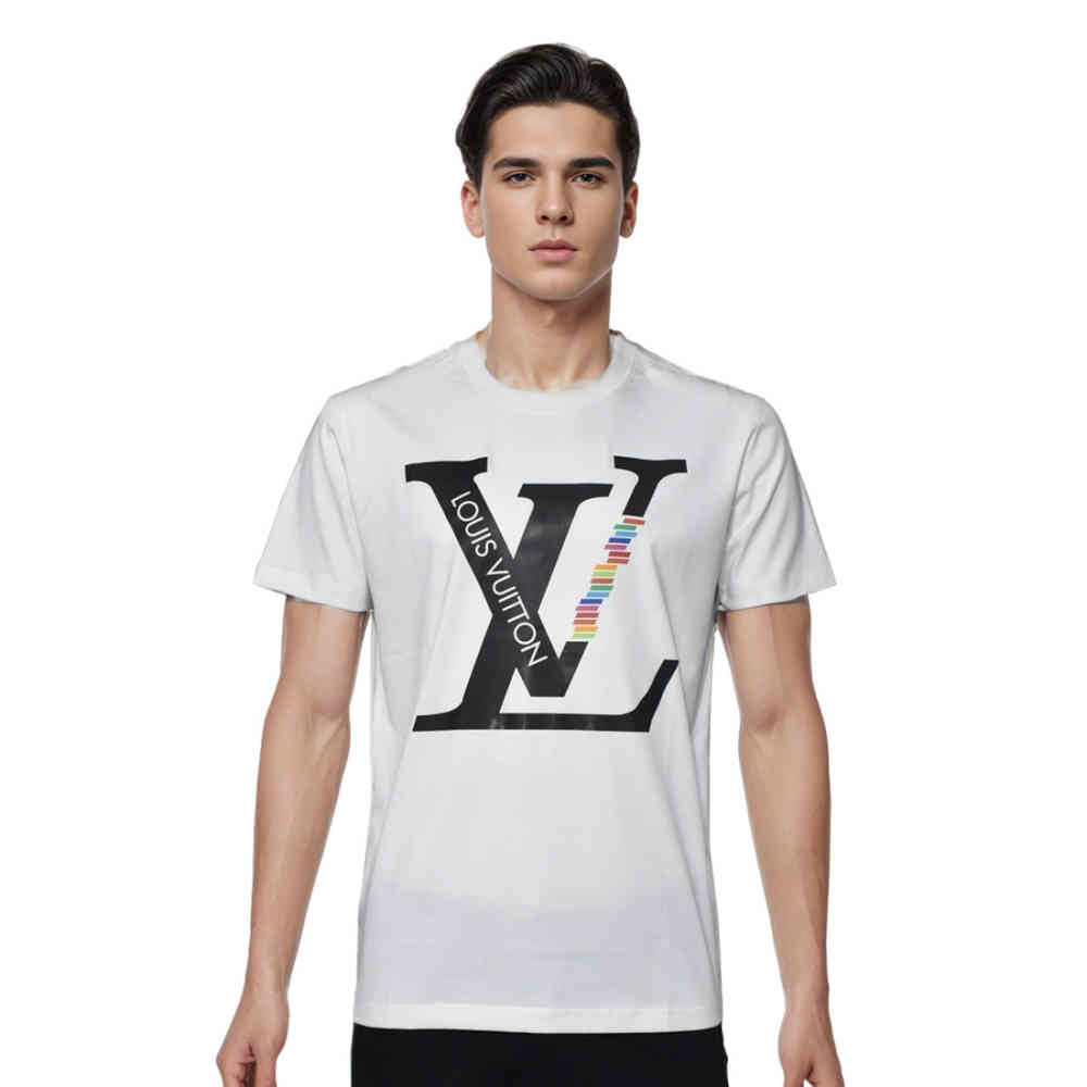 White Louis Vuitton Green Premium Quality T-shirt