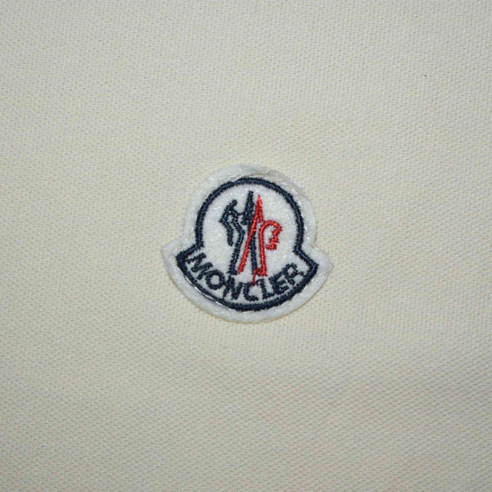 Moncler Logo Print Cream Premium Quality T-shirt-thumb-3