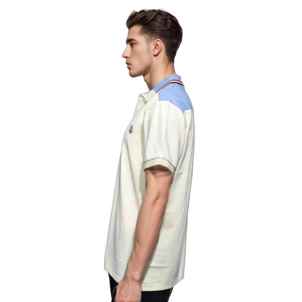 Moncler Logo Print Cream Premium Quality T-shirt-thumb-2