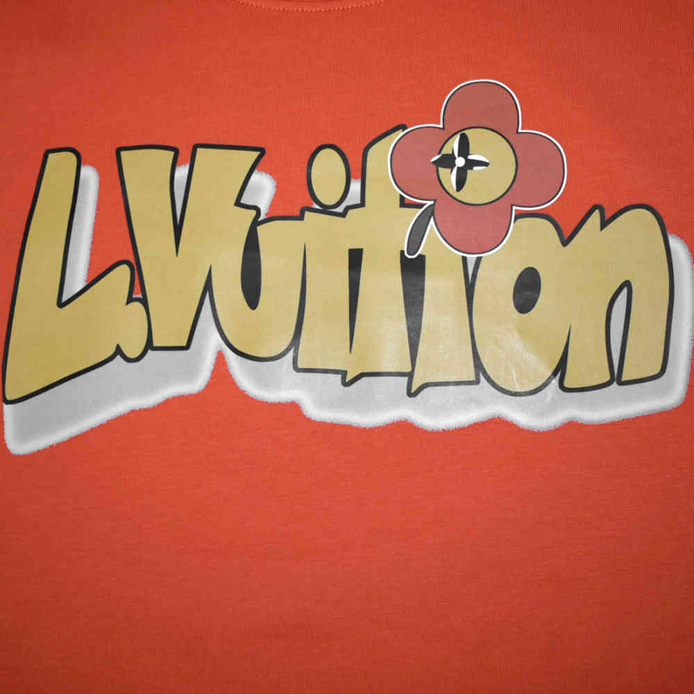 Louis Vuitton Printed Orange Premium Quality T-shirt-3