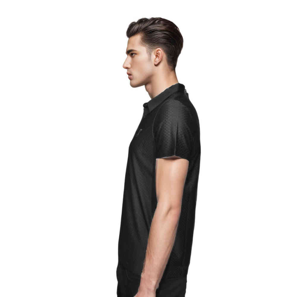 Louis Vuitton Black Embroidery Logo Polo T-shirt-thumb-2