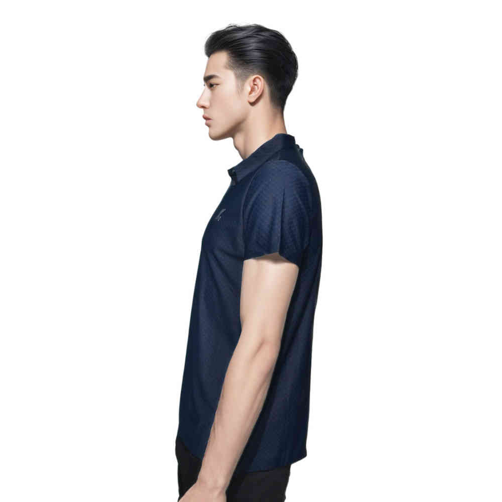 Louis Vuitton Blue Embroidery Logo Premium Polo T-shirt-2