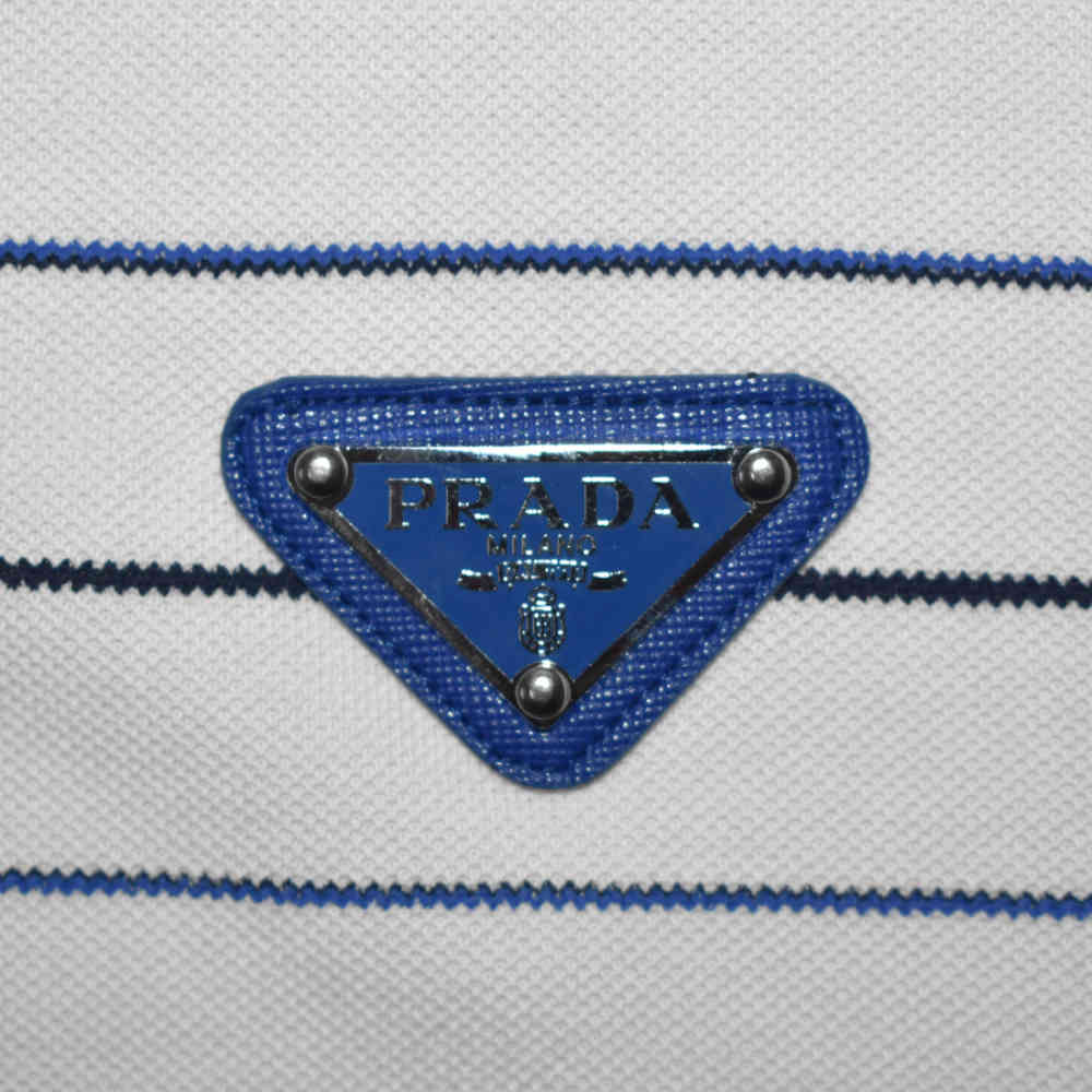 Prada White Re-Nylon Premium Quality Polo T-shirt-thumb-3