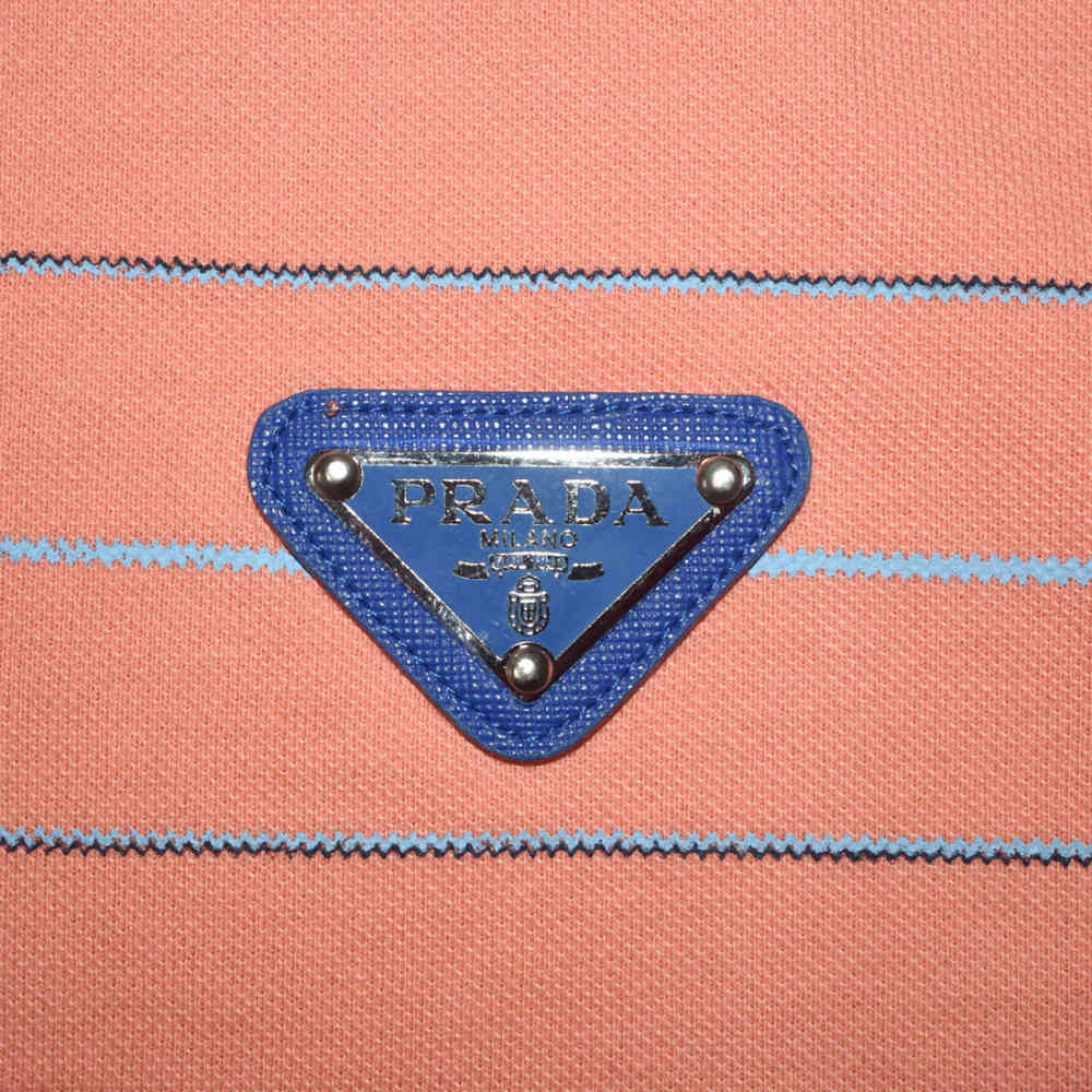 Prada Peach Re-Nylon Premium Quality Polo T-shirt-3