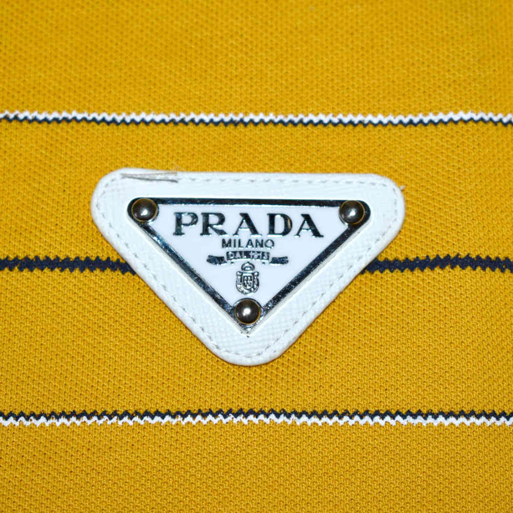 Prada Yellow Re-Nylon Premium Quality Polo T-shirt-3