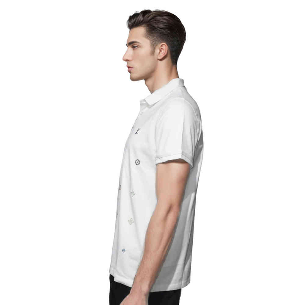 Louis Vuitton White Premium Quality Polo Tees-2