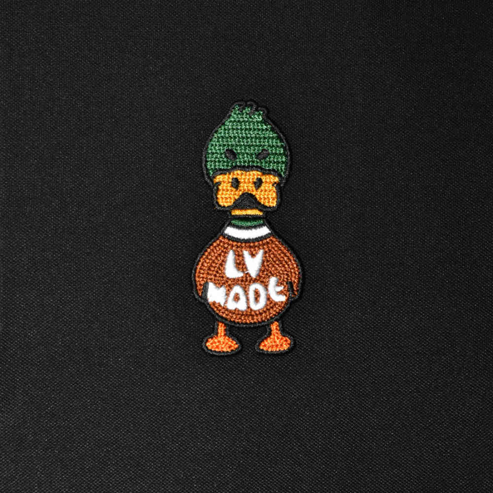 Louis Vuitton Jacquard Duck Black Premium Polo T-shirt-thumb-3
