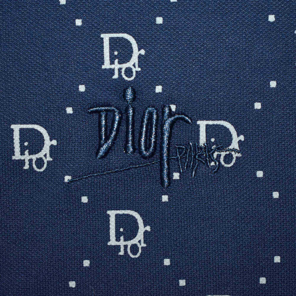 Dior Printed Blue Premium Quality Polo Tees-thumb-3