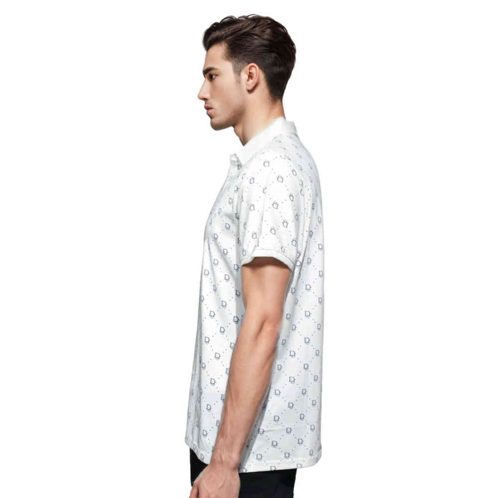 Dior Printed White Premium Quality Polo Tees-2