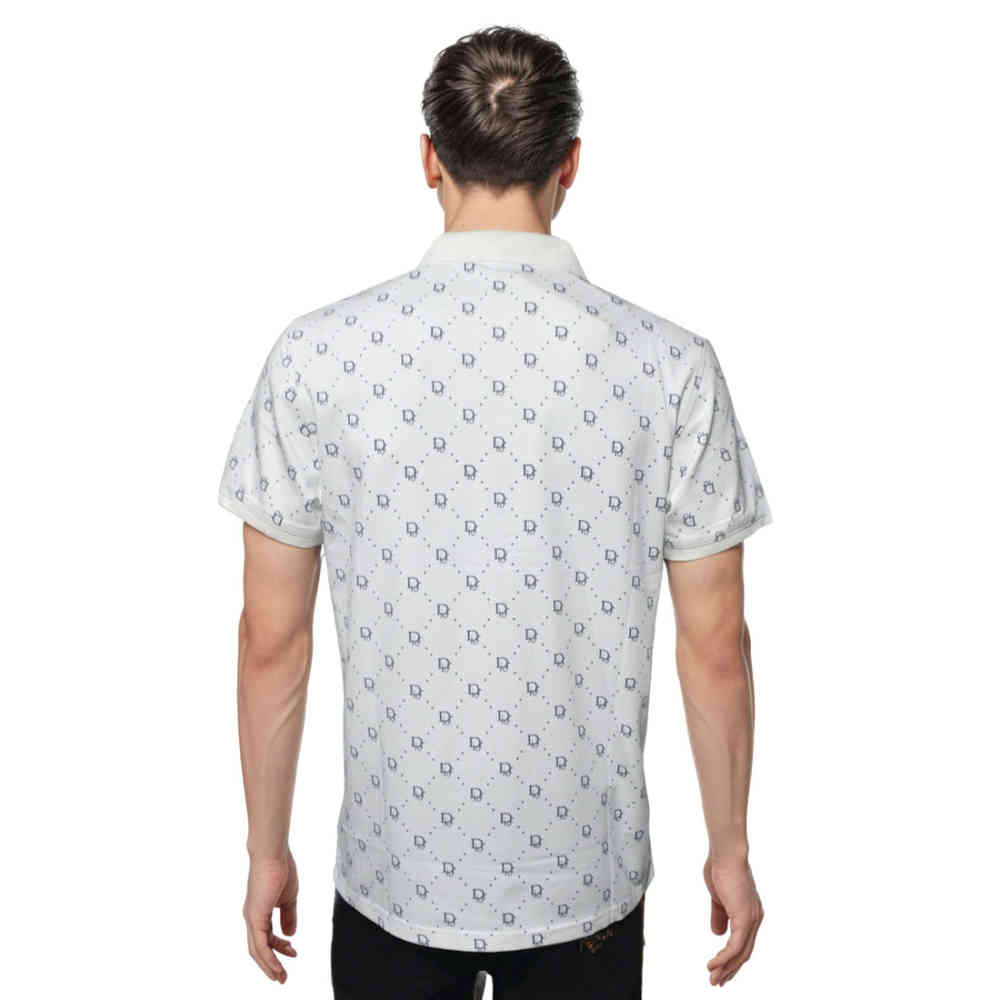 Dior Printed White Premium Quality Polo Tees-1