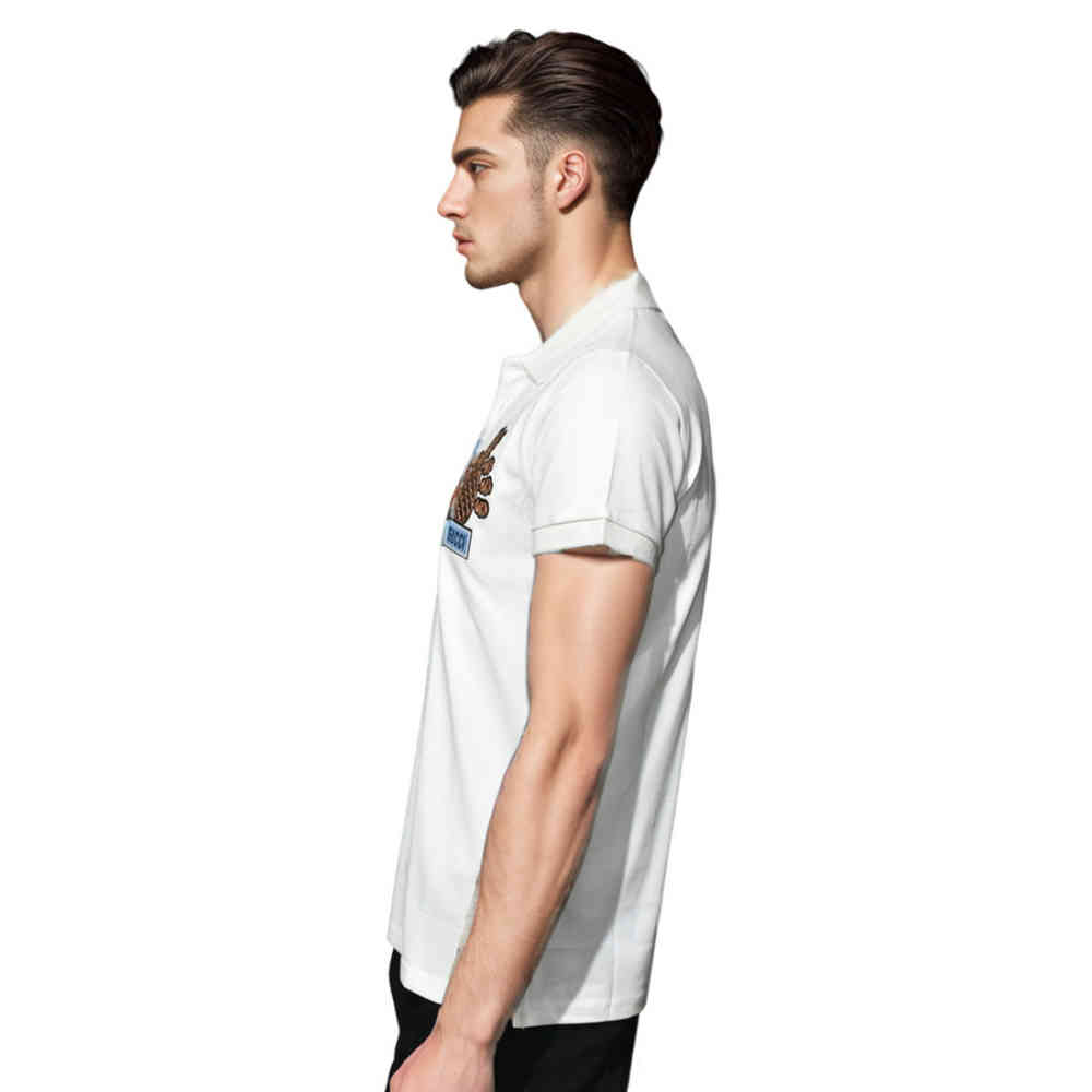 Gucci Pineapple Print White Premium Polo T-shirt-thumb-2