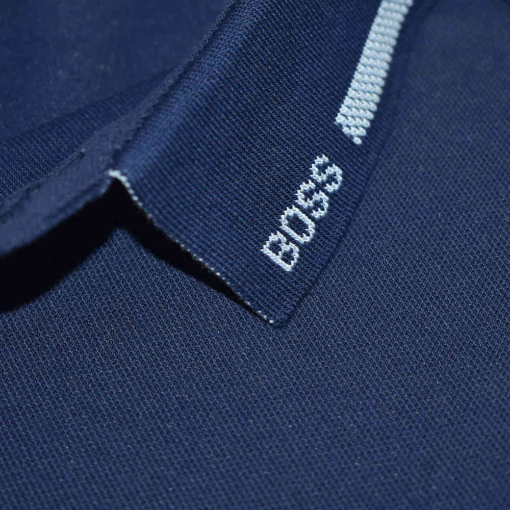 Boss Blue Embroidery Logo Premium Polo T-shirt-thumb-5