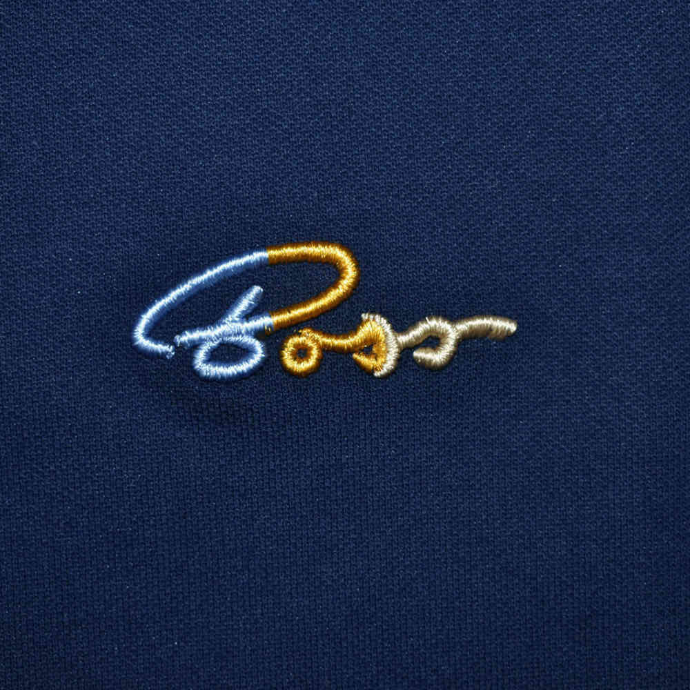 Boss Blue Embroidery Logo Premium Polo T-shirt-thumb-4
