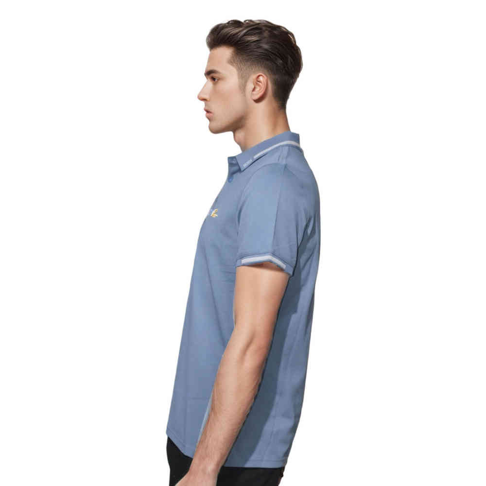Boss Light Blue Embroidery Logo Premium Polo T-shirt-2