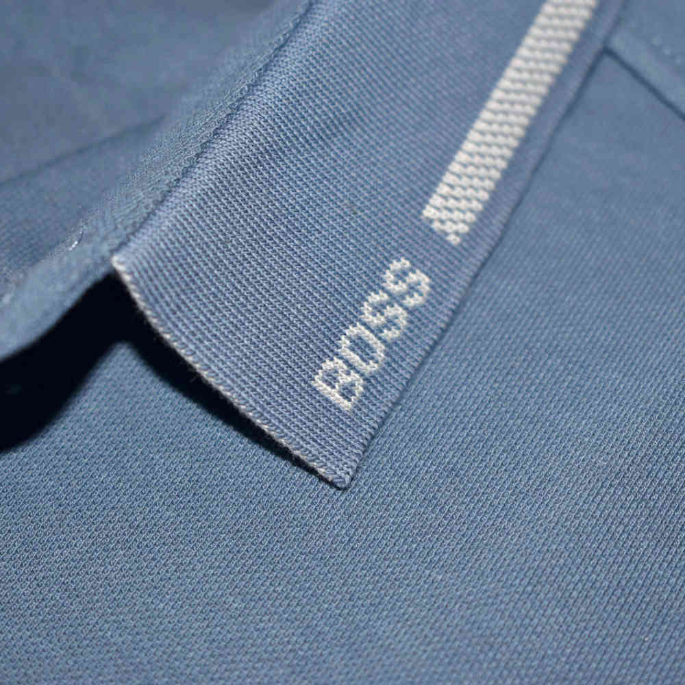 Boss Light Blue Embroidery Logo Premium Polo T-shirt-4