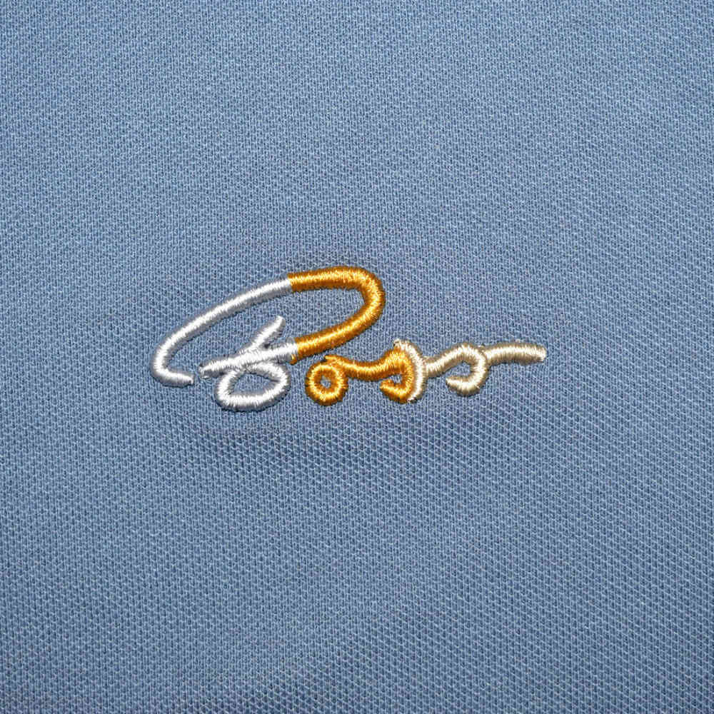 Boss Light Blue Embroidery Logo Premium Polo T-shirt-3