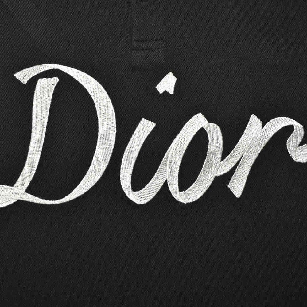 Dior Printed Black Premium Quality Polo T-shirt-3