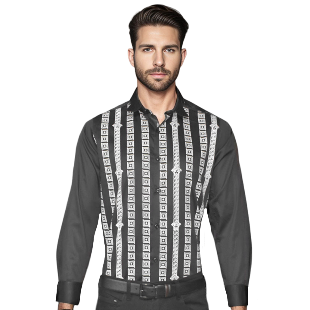 Black Versace White Logo Printed Premium Quality Shirt