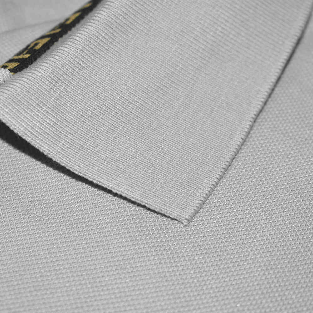 Fendi Embroidered logo Grey Premium Polo T-shirt-4