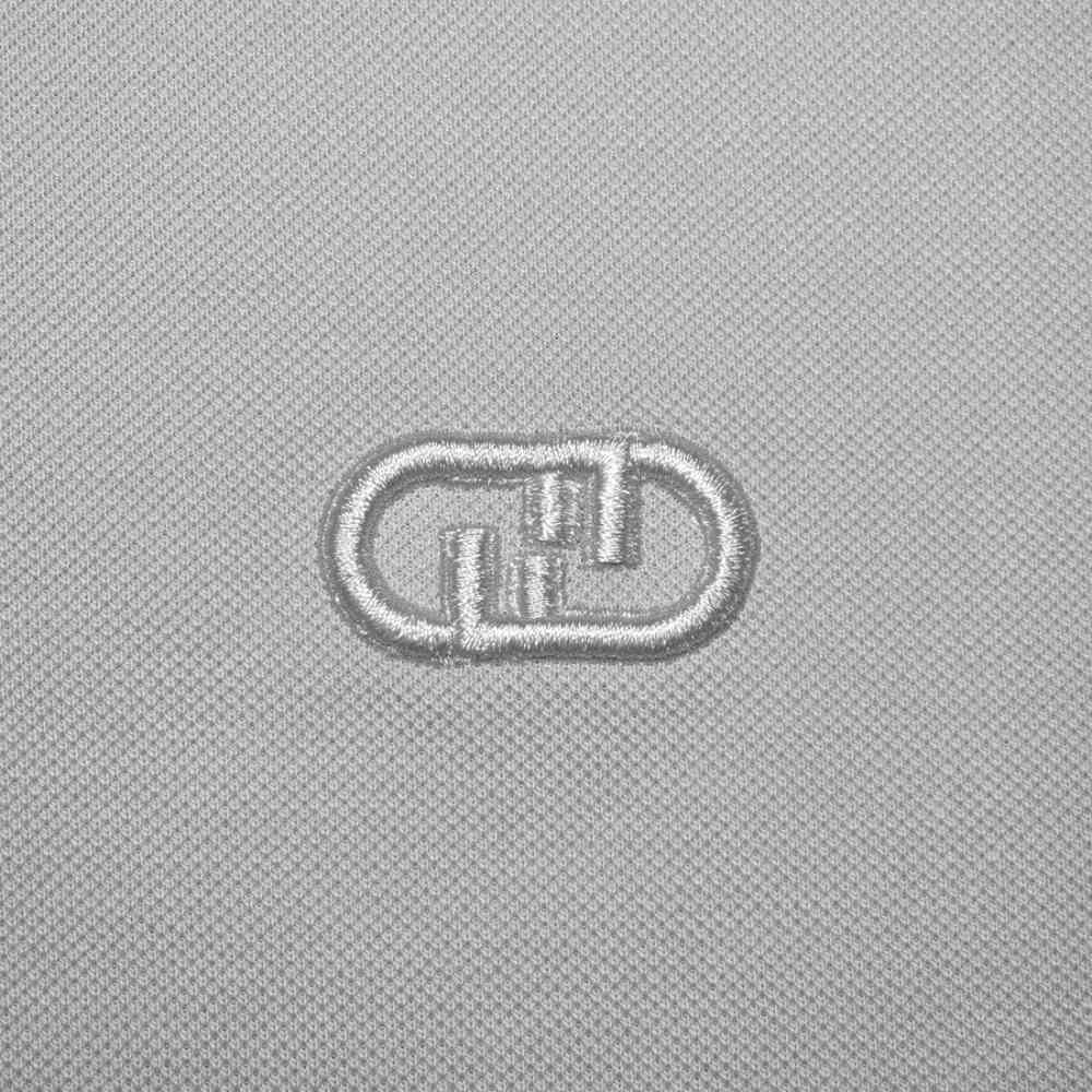 Fendi Embroidered logo Grey Premium Polo T-shirt-3