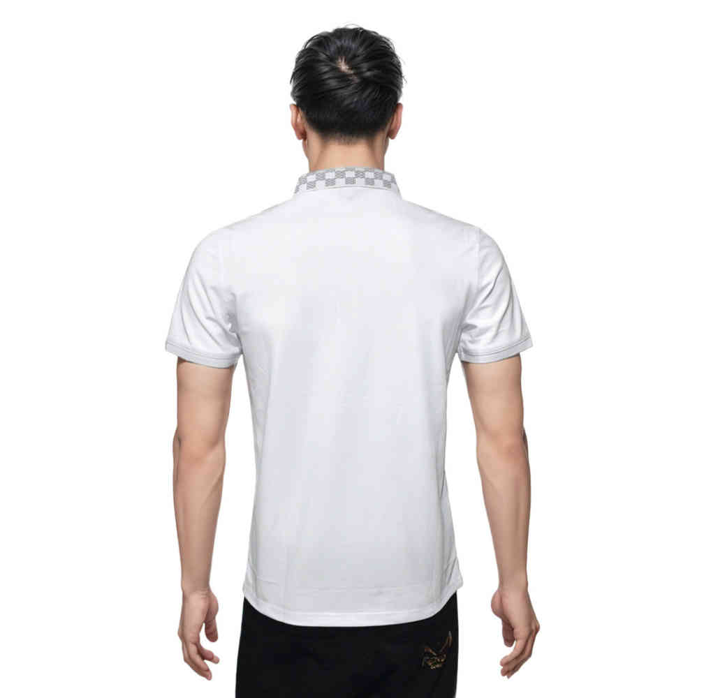 Burberry TB Monogram-Embroidered White Polo T-shirt-1