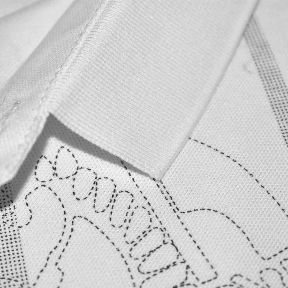 Burberry White Checks Printed Polo T-shirt-thumb-4