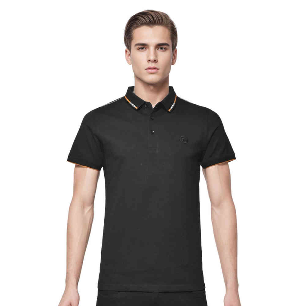 Black Burberry White Premium Quality Polo T-shirt