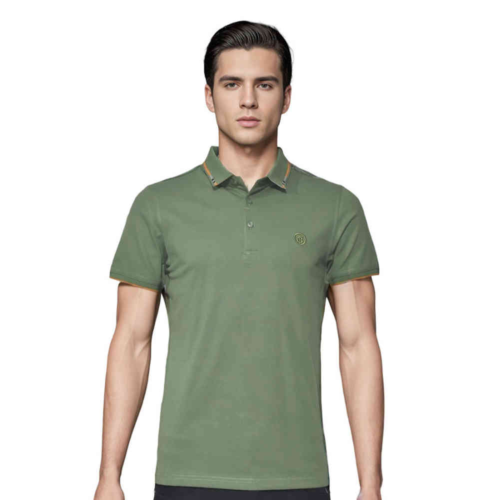 Green Burberry White Premium Quality Polo T-shirt